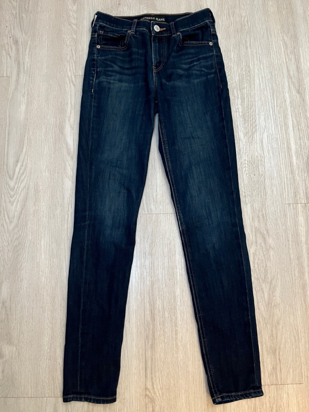 Express Dark Wash Cotton High Rise Legging Jeans 0R